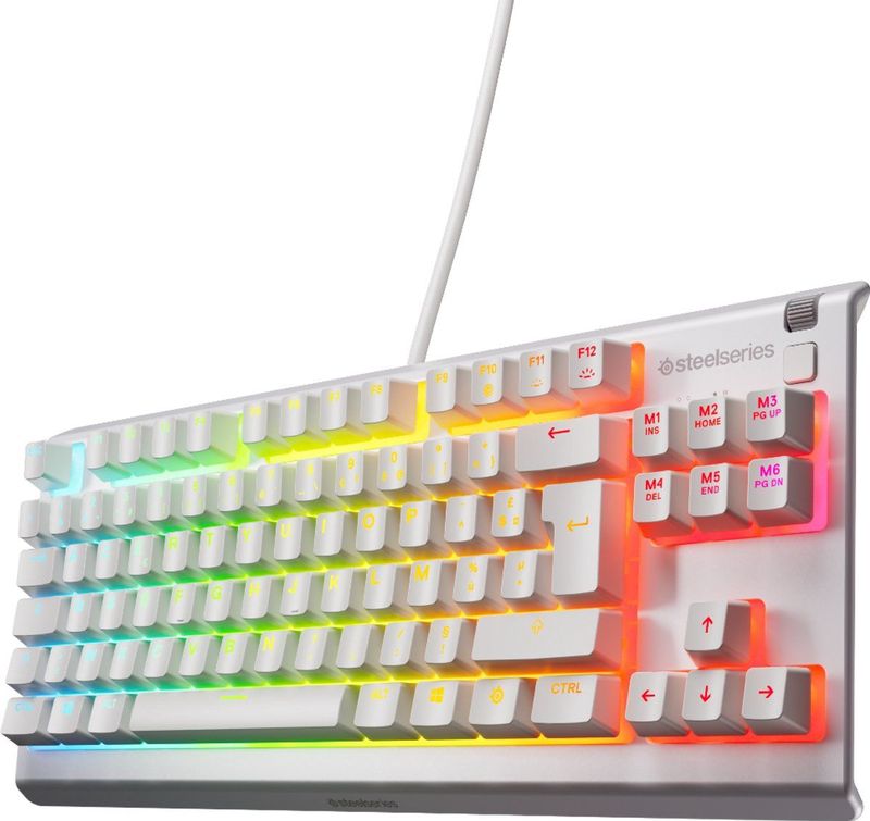 SteelSeries Apex 3 TKL - Wit - RGB Gaming Toetsenbord - FR Azerty - IP32 Waterbestendig