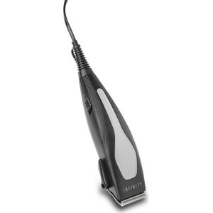 Melissa Tondeuse voor mannen - Scheerapparaat 15W - Trimmer voor baard of hoofdhaar - 2 afstandskammen (3-6 en 9-12 mm) - 16670085 - Zwart Zilver
