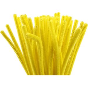 Creotime Chenille Draad 50 Stuks 30 Cm 6 Mm Geel