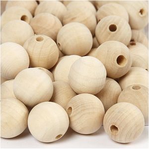 Creotime Houten kralen, d: 20 mm, kleuren assorti (pak 200 stuks)