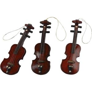 Cchobby Decoratieviool Bruin 8 Cm 12 Stuks