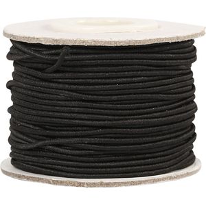 Creotime Elastiek 25 M 1 Mm Zwart