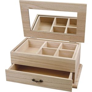 Houten Juwelenkist Met Spiegel