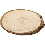 Creativ Decoratie boomschijven met bast - 12x - 9 x 6 cm - boomschijfjes DIY - hout