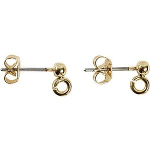 CC Oorstekers 13 mm Goud 10 stuks