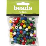 CC - Houten Kralen - Multimix - 100 Stuks - 7 Kleuren
