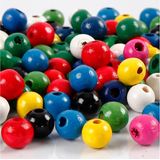CC - Houten Kralen - Multimix - 100 Stuks - 7 Kleuren