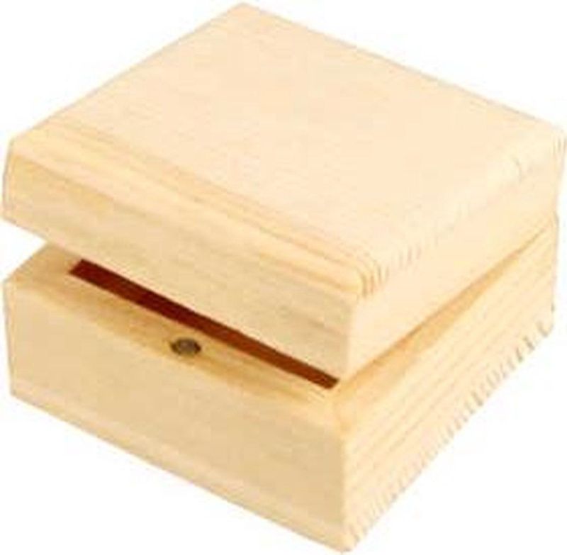 MidaCreativ Kleine houten kist, juwelendoos, hout (grenen) onbehandeld