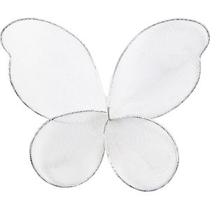 Creotime Engelenvleugels 7,5 X 5,5 Cm Nylon/Staal Wit 6 Stuks