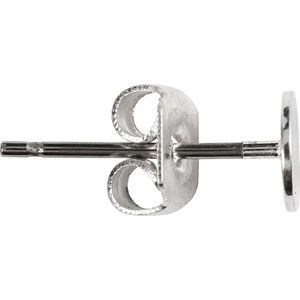 Creotime Oorstekers, l: 13 mm, verzilverd, SP, 100 stuks