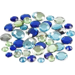 Creative Strasstenen 6x9x12mm Blauw/groen 360 Stuks