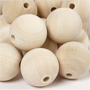 Houten Kraal, 30 mm, 5 mm, China Berry, 50 Stuk