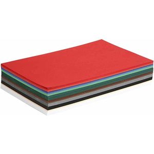 PATIKIL Gekleurd karton, 100 vellen, A4-formaat, 230 g/m², dik karton, bedrukt gekleurd papier voor doe-het-zelf ambachten, scrapbooking kaarten maken, feestdecoraties, lichtgeel