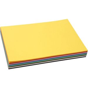 Gekleurd Karton A4, 12 x 10 Vellen