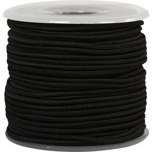 Elastiek Dikte 2mm Zwart, 25m