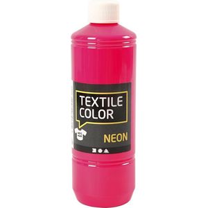 Textile Color Semi-dekkende Textielverf - Neon Roze, 500ml