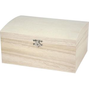 Houten Schatkist - Groot - Ruwe Houtlook - Decoratief Opbergvoorwerp