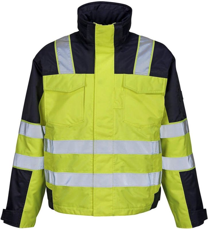 Mascot - Safe Image - Winterjas - Hi-Vis Geel/Marine - 100% Polyester - Ademend, Wind- en Waterdicht