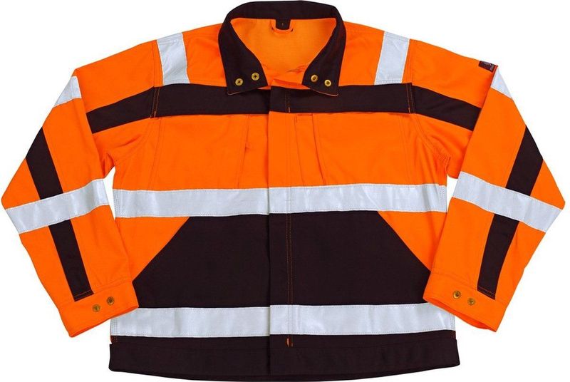Werkjas - Fluorescerend - Polyester/Katoen - Met Hoge Kraag en Rits