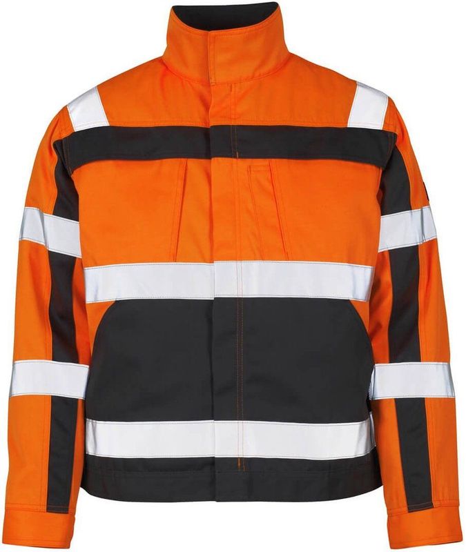 Werkjas - Tweekleurig - Polyester/Katoen - Vuilafstotend - Hoge Kraag