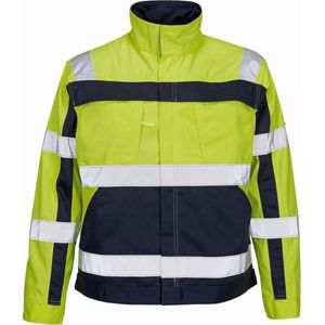 Mascot - Safe Compete - Jas - Hi-Vis Geel/Marine - Polyester/Katoen
