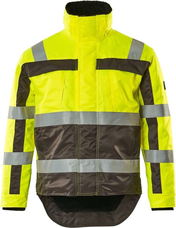 Mascot - Safe Compete - Winterjas - Hi-Vis Geel/Antraciet - 100% Polyester - Ademend en Waterdicht