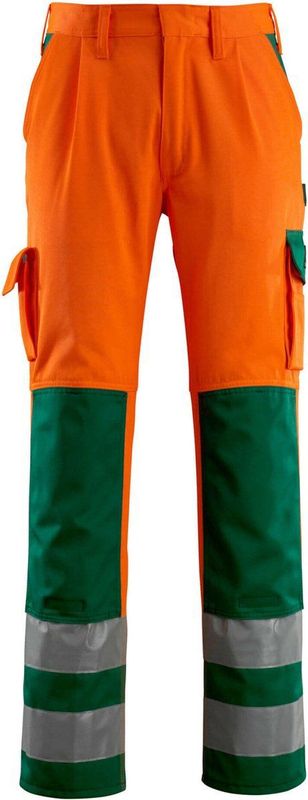 Mascot Safe Compete Broek met kniezakken 07179-860 - hi-vis oranje/groen