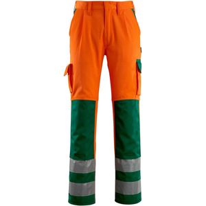 Mascot Safe Compete Broek met kniezakken 07179-860 - hi-vis oranje/groen