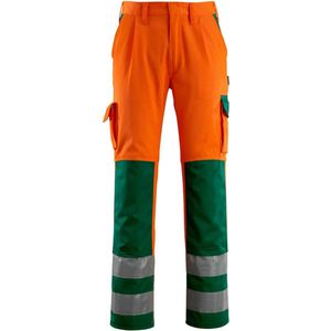 Mascot Safe Compete Broek met kniezakken 07179-860 - hi-vis oranje/groen