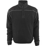 Mascot - Frontline - Gebreide Trui met Korte Rits - Zwart -