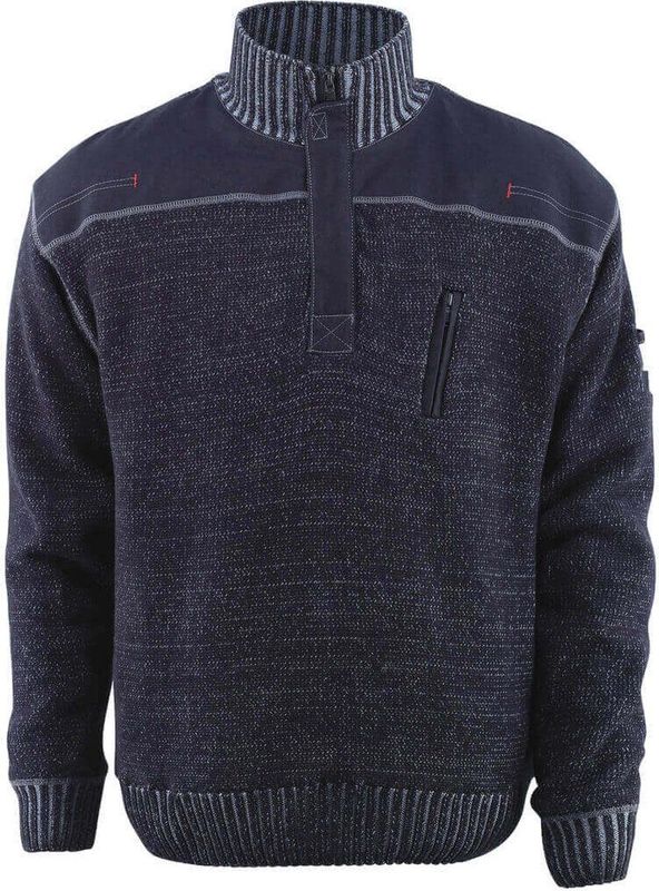 Mascot - Frontline - Gebreide Trui met Korte Rits - Blauwgrijs -