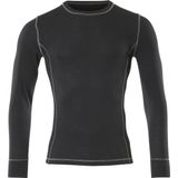 Tricot Hemd - Zwart - 80% Polyester 20% Wol - Vochtregulerend