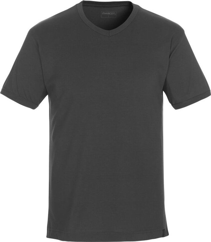 Mascot - T-shirt - Zwart - Katoen - V-hals - Verstevigde Boord