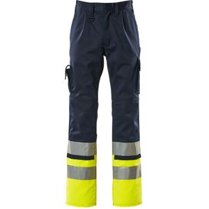 Mascot Safe Compete Broek met kniezakken 12379-430 - marine/hi-vis geel