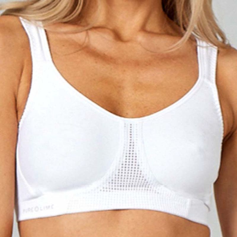 Pure Lime - Support - Sportbeha - Wit
