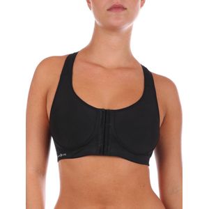 PureLime - Voorsluiting - Sport BH - Zwart - Tactel Aquator, Medium Impact Geschikt