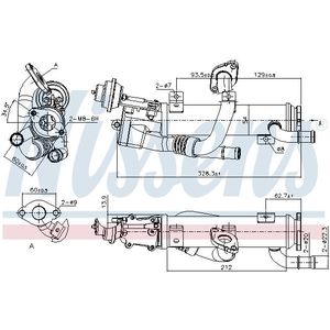 NISSENS EGR koeler AUDI 989329 03G131512R,03G131512AC,03G131512AJ Uitlaatgaskoeler 03G131512AK,03G131512AL,03G131512AT,03G131512C