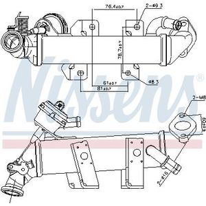 Radiator, uitlaatgasrecirculatie NISSENS 989389