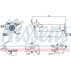 Radiator, uitlaatgasrecirculatie NISSENS 989282