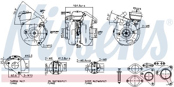 NISSENS Turbocharger NISSAN 93779 14411EB300 Turbolader,Turbocompressor,Turbocharger