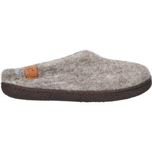 Tofvel Tibet Wolvilt Sloffen Grey/Natural | Grijs | Wolvilt | Maat 42 | 17281GREY