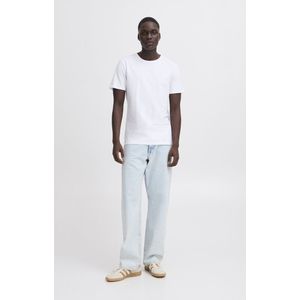 T-shirt - White - Korte Mouwen - Ronde Hals - Rechte Boord