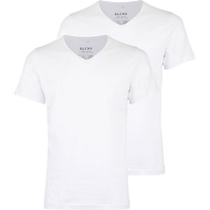 T-shirt - Wit - Zonder Sluiting - V-hals - Korte Mouwen
