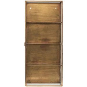 House Doctor - Vitrinekast - Messing - Glas - Drie Planken - Deur