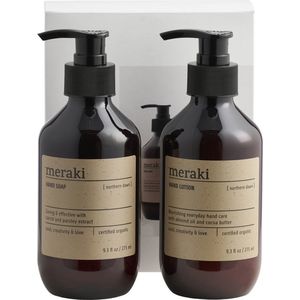 Meraki - Geschenkdoos - Handzeep en Handlotion - Geur van Sinaasappel en Cederhout