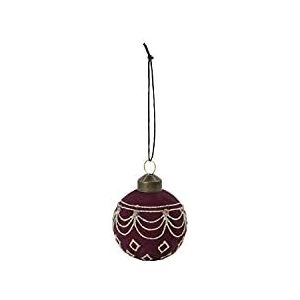 House Doctor 206860842 ornament, velours, rood/bruin, dia: 5,5 cm