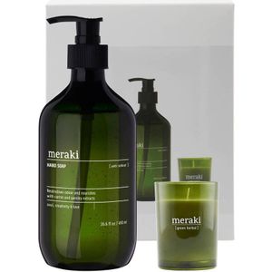 Meraki - Cadeauset - Handzeep en Geurkaars - Green Herbal