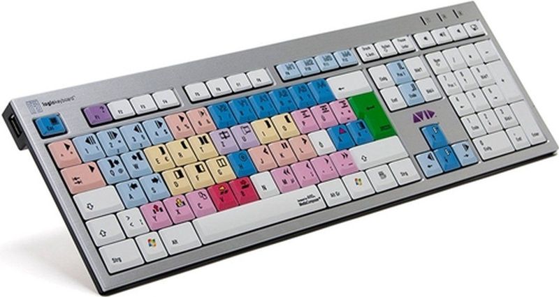 Logickeyboard - Avid Media Composer Slim Line - Toetsenbord - Zilver - USB