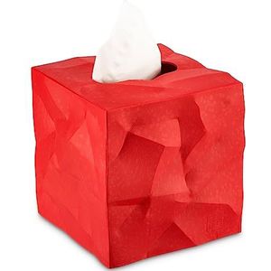 Essey Cosmeticadoekjes-box Wipy Cube I, vierkante tissue-dispenser, design tissuedoos, rood, 13x13x13 cm