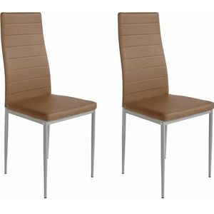 Homexperts Eetkamerstoel Pegasus (2 of 4 stuks), bekleding in imitatieleer (set)